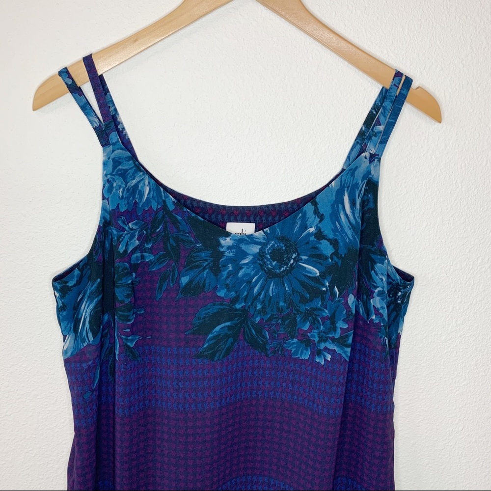 CAbi Blue and Purple Floral Blouse - Picture 2 of 12